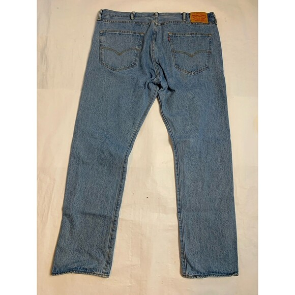 Levi's 501 Jeans Mens Size 42x30 Blue Button Fly Straight Leg Denim Cowboy Chore - Picture 2 of 10